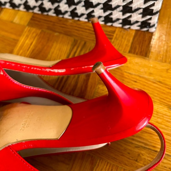 Zara Leather Heeled Shoes - Picture 8 of 8